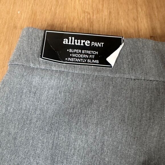 Alfred Dunner Allure Pants Size 8 Gray Slimming Waistband Stretch Ankle - Picture 6 of 7